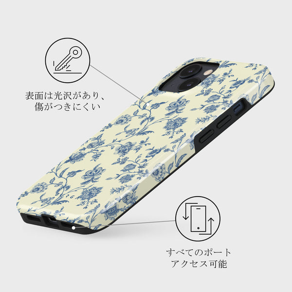 BURGA 花柄 iPhone15 ケース 収納袋付き Woven Garden - iPhone 15 Pro Max ケース | BURGA