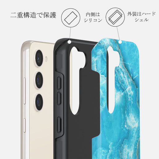 Ocean Waves - Blue Samsung Galaxy S23 ケース 6