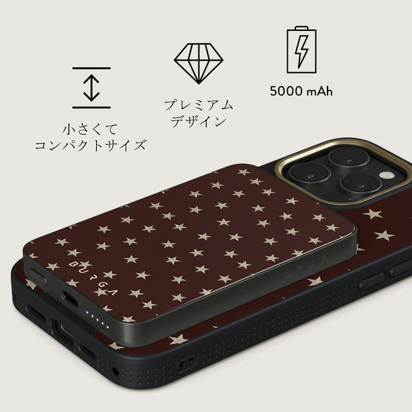 BURGA マグネット式モバイルバッテリー Wonderland - MagSafe対応ワイヤレス充電器（モバイルバッテリー