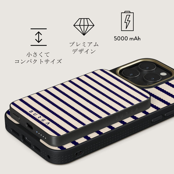 BURGA マグネット式モバイルバッテリー Magnetic - MagSafe対応ワイヤレス充電器（モバイルバッテリー