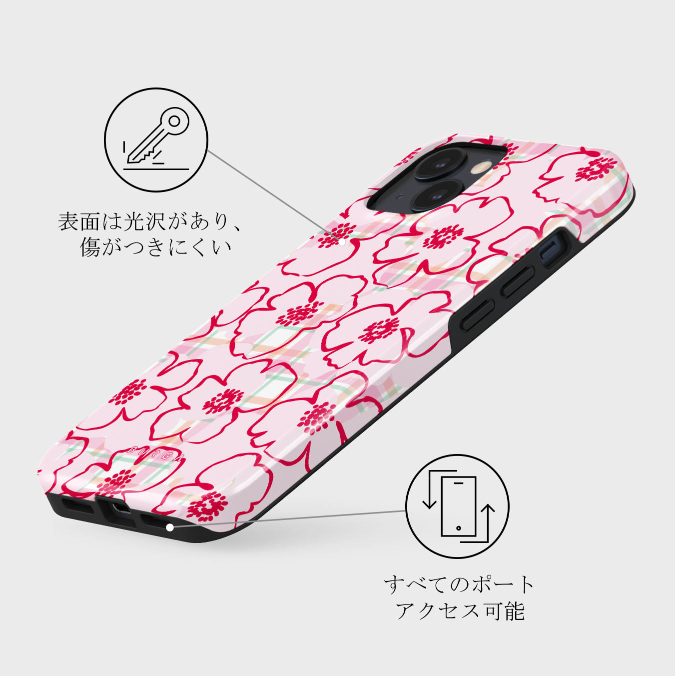 iPhone 15 ケース, Flower Girl | BURGA