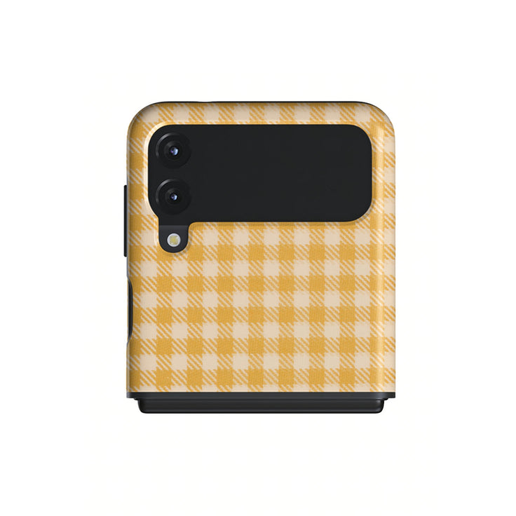 Tuscan Sun - Yellow Plaid Samsung Galaxy Z Flip 3 ケース