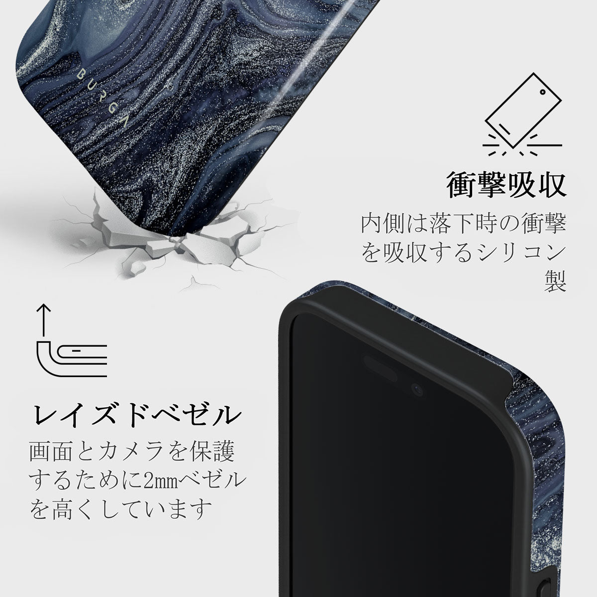 Navy Trench - iPhone 16 Pro ケース | BURGA