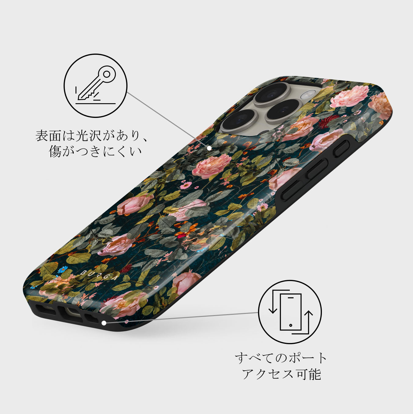 Bloomy Garden - iPhone 16 Pro ケース | BURGA