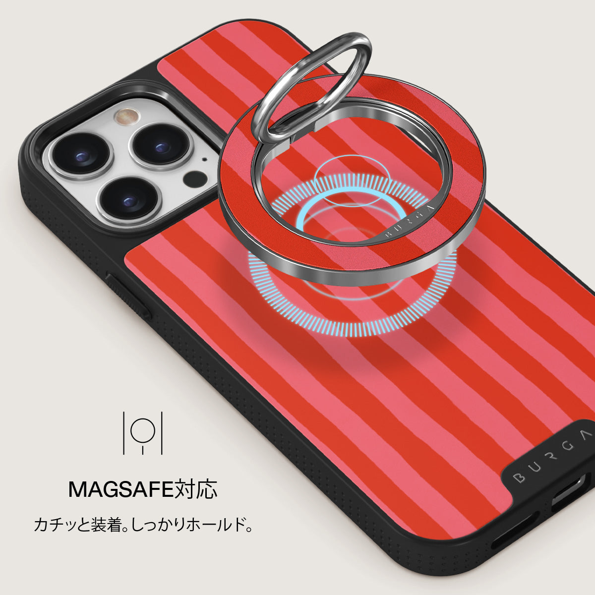 スマートフォン・携帯電話 BURGA iPhoneケース マグネットリング