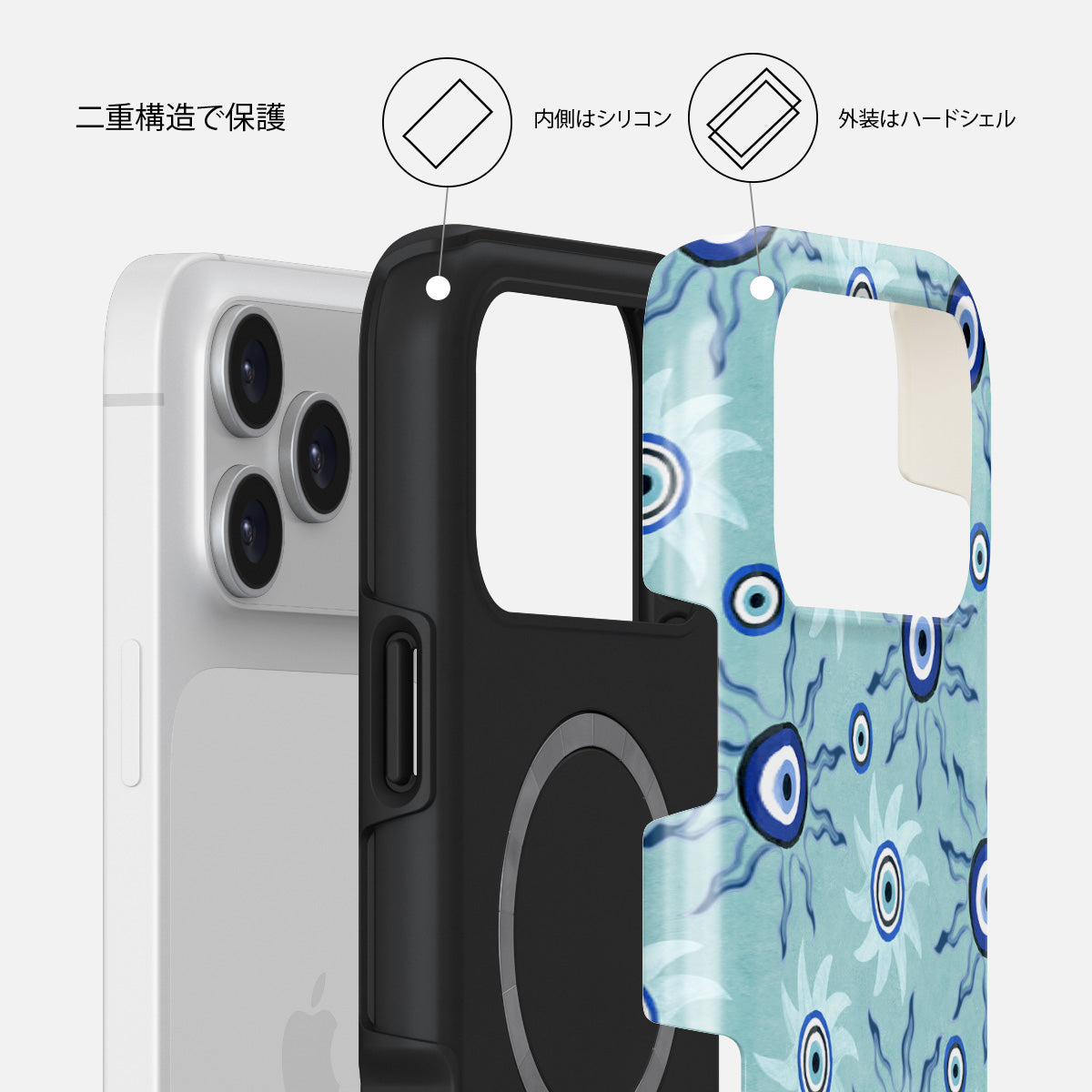 Blue Gaze - iPhone 17 Pro Max ケース | BURGA