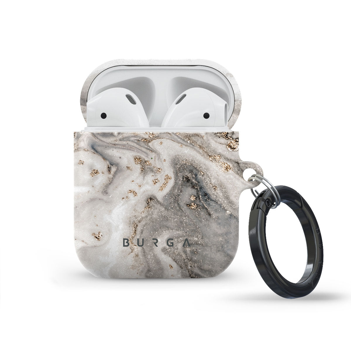【新品未使用】BURGA イヤホンケース ホワイト/シルバー 新品未使用】BURGA イヤホンケース ホワイト/シルバー AirPods