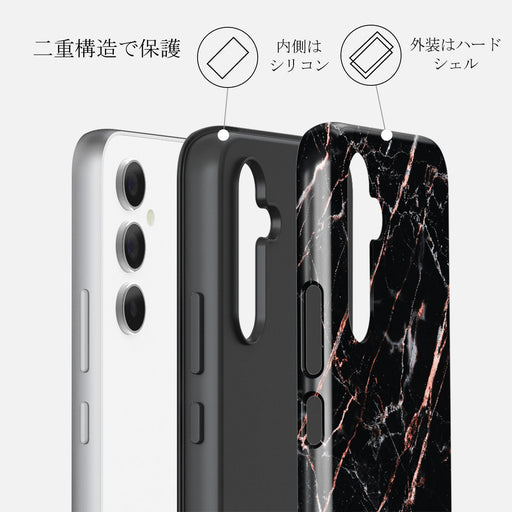 Rose Gold Marble - Samsung Galaxy A55 ケース 2