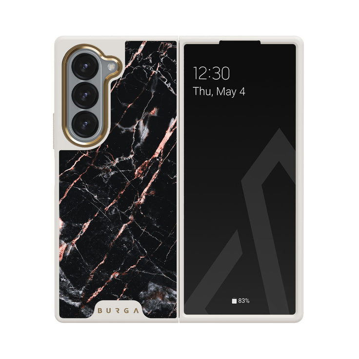 Rose Gold Marble - Samsung Galaxy Z Fold 6 ケース