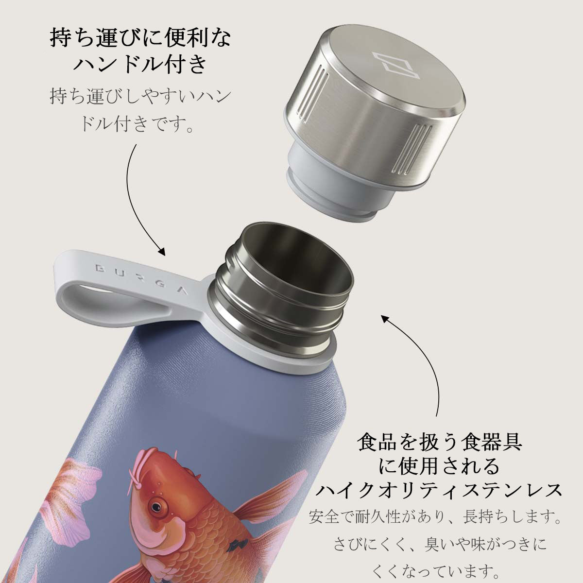 ヘンリベンデル　ウォーターボトル、水筒 Zen - ステンレス製ウォーターボトル（水筒）｜BURGA