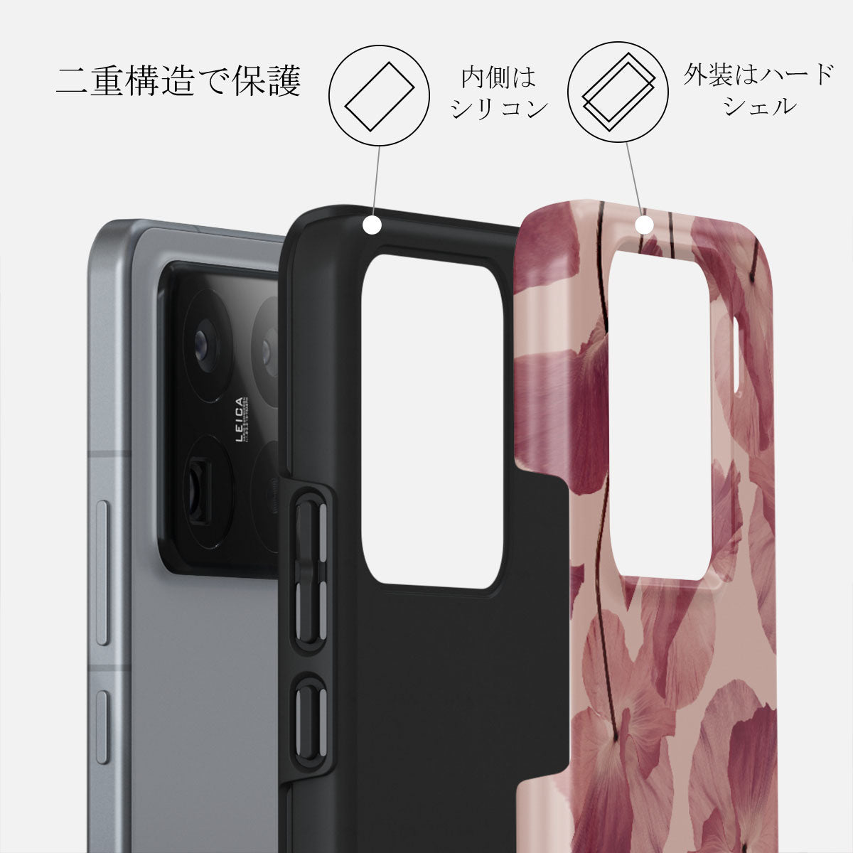 【BURGA】Tender Kiss Tough ケース iPhone16/15など Tender Kiss - iPhone 15 Case | BURGA