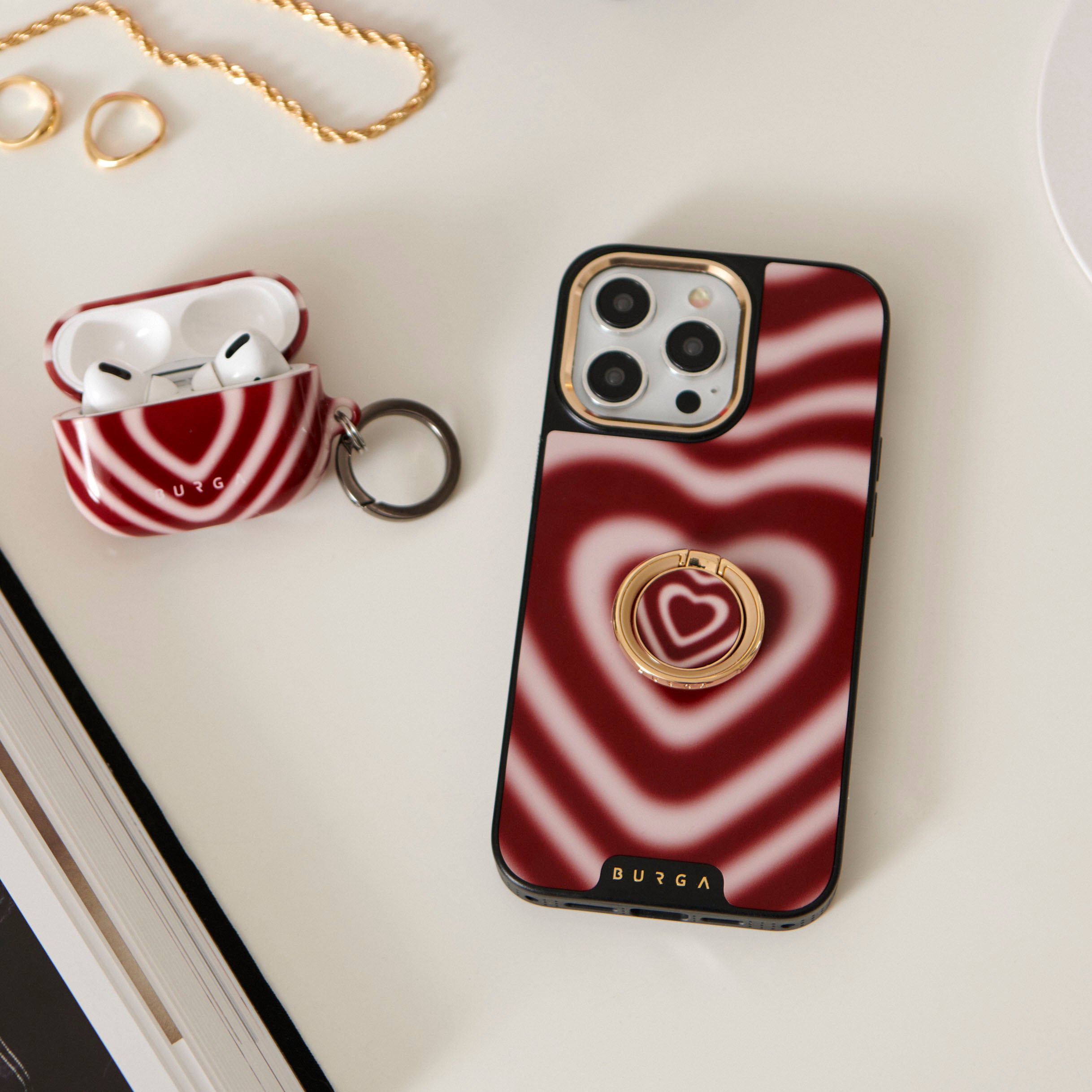 BURGA iPhone13 ケース リングホルダー Sweet Affair Sweet Affair - スマホリング ホルダー フィンガーグリップスタンド｜BURGA