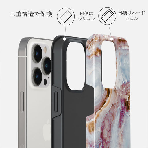 Frozen Leaves - Cute Marble iPhone 14 Pro ケース 6