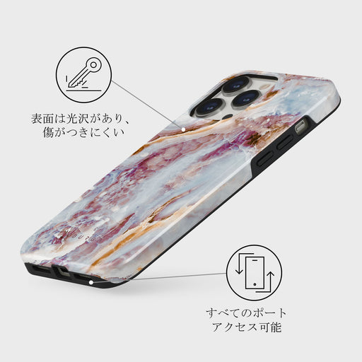 Frozen Leaves - Cute Marble iPhone 14 Pro ケース 7