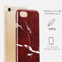 Iconic Red Ruby - Marble iPhone SE (2022) ケース 2