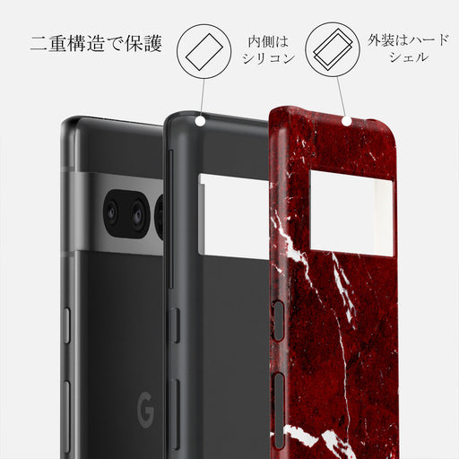 Iconic Red Ruby - Marble Google Pixel 7 Pro ケース 2