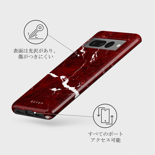 Iconic Red Ruby - Marble Google Pixel 7 Pro ケース 3
