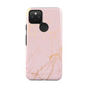 Peachy Gold - Pink Marble Google Pixel 5 ケース