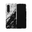 Fatal Contradiction - Black & White Marble Samsung Galaxy Z Fold 3 ケース