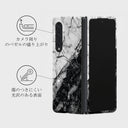 Fatal Contradiction - Black & White Marble Samsung Galaxy Z Fold 3 ケース 3
