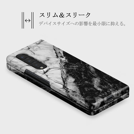 Fatal Contradiction - Black & White Marble Samsung Galaxy Z Fold 3 ケース 4