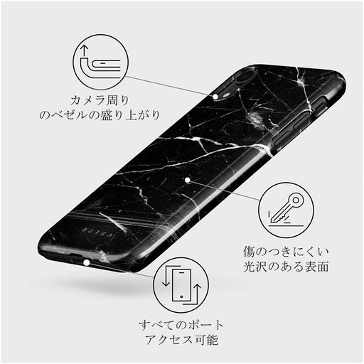 Noir Origin - Black Marble iPhone XR ケース 3