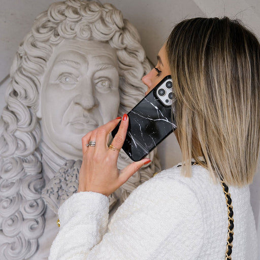 Noir Origin - Black Marble iPhone XR ケース 26