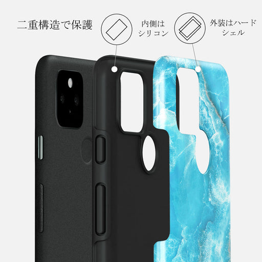 Ocean Waves - Blue Google Pixel 5 ケース 6