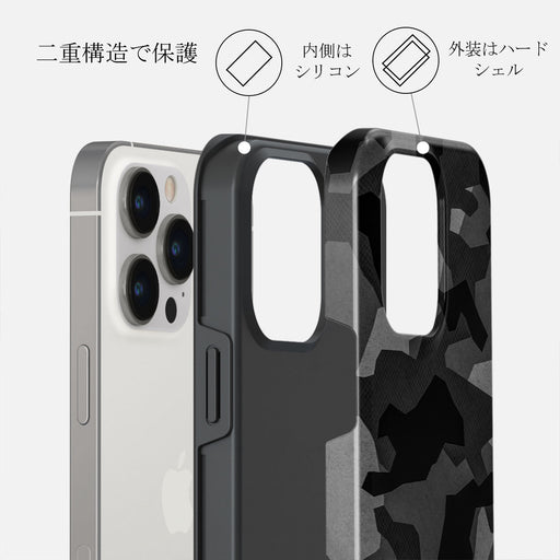 Night Black Camouflage - iPhone 13 Pro ケース 6