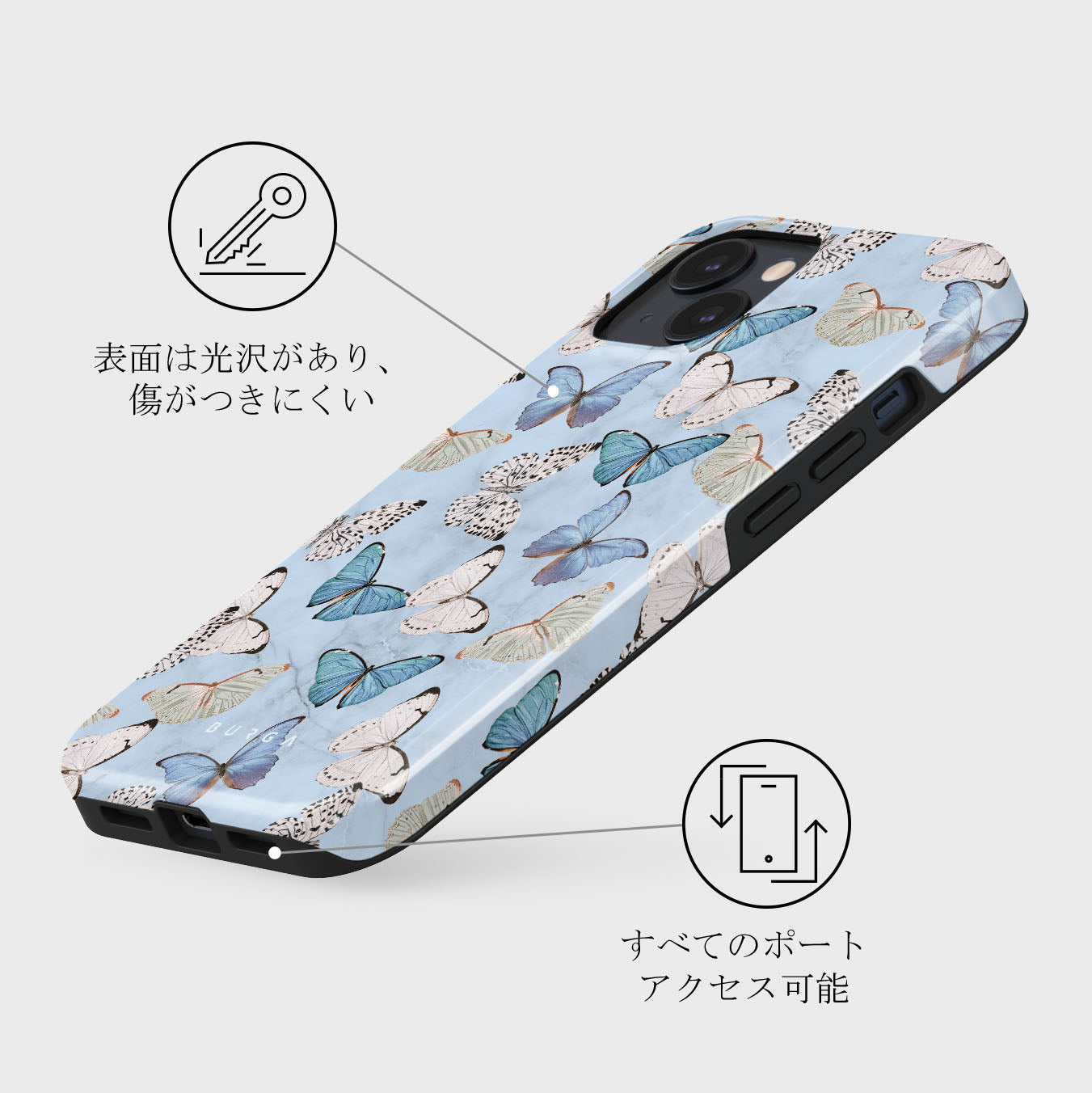 ブルーレーベルクレストブリッジ ピンク（33） スマホケース iPhone14 未使用】ブルーレーベル iPhone 14 手帳型 ケース チェック